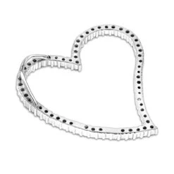 14K White Gold Floating Diamond Heart Pendant 1.25ct -Luxurman 14k gold floating diamond heart pendant 146ct p 5921 backwh