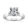 14K White Gold Four-Prong Solitaire Engagement Ring 0.54ct 2mm