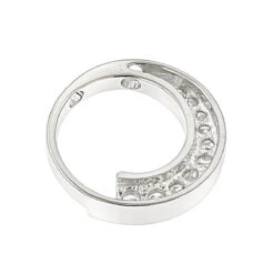 14K White Gold Journey Diamond Pendant Circle 1ct 10 Year Anniversary Present -Luxurman 14k gold journey diamond pendant circle 096ct p 6979 backwh