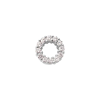 14K White Gold Ladies Circle Diamond Necklace 1.05ct 1 14K White Gold Ladies Circle Diamond Necklace 1.05ct