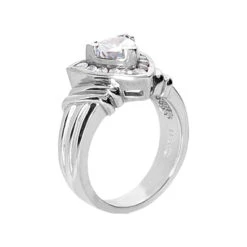 14K White Gold Ladies Diamond Ring 0.80ct 12.5mm 6 14K White Gold Ladies Diamond Ring 0.80ct 12.5mm -Luxurman 14k gold ladies diamond ring 080ct p 29341 back white