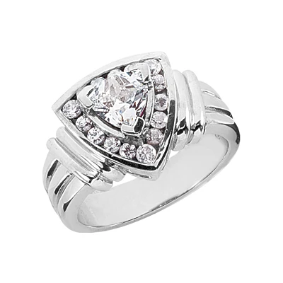 14K White Gold Ladies Diamond Ring 0.80ct 12.5mm 1 14K White Gold Ladies Diamond Ring 0.80ct 12.5mm