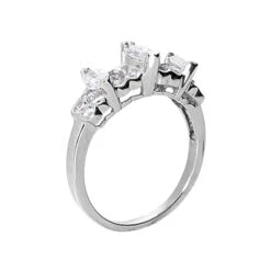 14K White Gold Ladies Diamond Ring 0.83ct -Luxurman 14k gold ladies diamond ring 083ct p 29258 back white