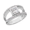 14K White Gold Ladies Diamond Ring 0.92ct
