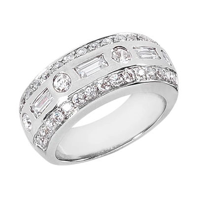 14K White Gold Ladies Diamond Ring 1.24ct 8.9mm 1 14K White Gold Ladies Diamond Ring 1.24ct 8.9mm