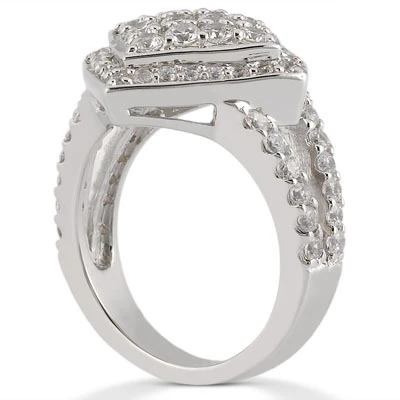 14K White Gold Ladies Diamond Ring 1.47ct 8.2mm 2 14K White Gold Ladies Diamond Ring 1.47ct 8.2mm - Image 2