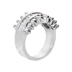14K White Gold Ladies Diamond Ring 1.79ct 13mm -Luxurman 14k gold ladies diamond ring 179ct p 29534 back white