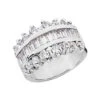14K White Gold Ladies Diamond Ring 1.79ct 13mm