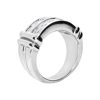 14K White Gold Ladies Diamond Ring 2.70ct 10.2mm 3 14K White Gold Ladies Diamond Ring 2.70ct 10.2mm - Image 3