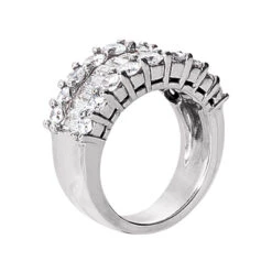 14K White Gold Ladies Diamond Ring 3.58ct 10.7mm -Luxurman 14k gold ladies diamond ring 358ct p 29561 back white