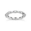 Thin 14K White Gold Marquise Cut Diamond Eternity Band 1.50ct