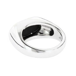 14K White Gold Men's Black Onyx Ring 8.9mm -Luxurman 14k gold mens black onyx ring p 27998 backwh