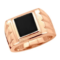 14K Yellow Gold Men's Black Onyx Ring 14.4mm 10 14K Yellow Gold Men's Black Onyx Ring 14.4mm -Luxurman 14k gold mens black onyx ring p 28011 ro