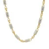 14K Yellow Gold Men's Diamond Chain Necklace For Sale 8-15 Carats By Luxurman