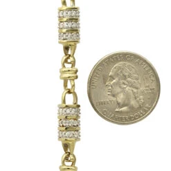 14K Yellow Gold Men's Diamond Chain Necklace For Sale 8-15 Carats By Luxurman -Luxurman 14k gold mens diamond chain necklace for sale 11 carats by luxurman rulerye