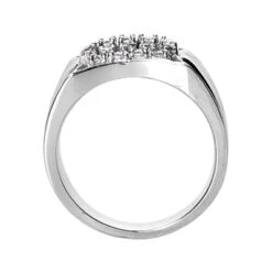 14K White Gold Men's Diamond Ring 0.65ct 6 14K White Gold Men's Diamond Ring 0.65ct -Luxurman 14k gold mens diamond ring 065ct p 27983 back white 20220426