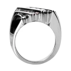 14K White Gold Men's Diamond Ring 1.04ct 10.8mm 6 14K White Gold Men's Diamond Ring 1.04ct 10.8mm -Luxurman 14k gold mens diamond ring 104ct p 27851 back white 20220426