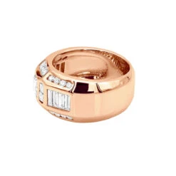 14K White Gold Men's Diamond Ring 3.53ct -Luxurman 14k gold mens diamond ring 353ct p 22490 backro