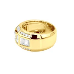 14K White Gold Men's Diamond Ring 3.53ct -Luxurman 14k gold mens diamond ring 353ct p 22490 backye