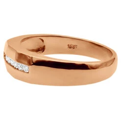 14K White Gold Men's Diamond Wedding Band 0.25ct 5.5mm 13 14K White Gold Men's Diamond Wedding Band 0.25ct 5.5mm -Luxurman 14k gold mens diamond wedding band 025ct p 27547 back rose