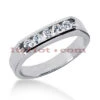 14K White Gold Men's Diamond Wedding Band 0.35ct 4.5mm