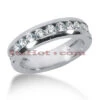 14K White Gold Men's Diamond Wedding Band 0.63ct 5.3mm
