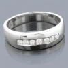 14K White Gold Men's Diamond Wedding Band 0.63ct 7.4mm