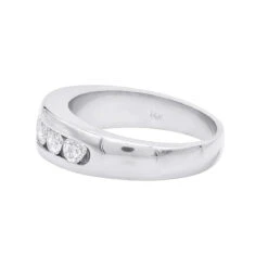 14K White Gold Men's Diamond Wedding Band 0.90ct 6.2mm -Luxurman 14k gold mens diamond wedding band 090ct p 25559 backwh