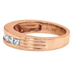 14K White Gold Men's Diamond Wedding Band 0.98ct 13 14K White Gold Men's Diamond Wedding Band 0.98ct -Luxurman 14k gold mens diamond wedding band 098ct p 27553 backro