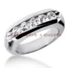 14K White Gold Men's Diamond Wedding Band 1.25ct