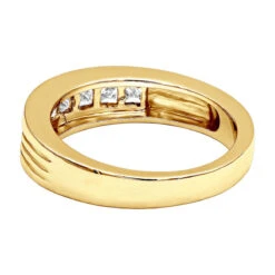 14K White Gold Men's Diamond Wedding Band 1.40ct -Luxurman 14k gold mens diamond wedding band 140ct p 27555 backye