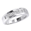 14K White Gold Men's Diamond Wedding Band 1.40ct