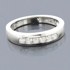 14K White Gold Men's Diamond Wedding Ring 0.30ct 4.9mm 7 14K White Gold Men's Diamond Wedding Ring 0.30ct 4.9mm -Luxurman 14k gold mens diamond wedding ring 030ct p 27661box