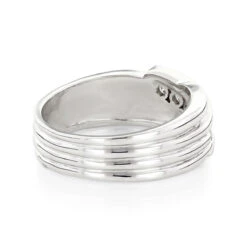 14K White Gold Men's Diamond Wedding Ring 0.50ct 9 14K White Gold Men's Diamond Wedding Ring 0.50ct -Luxurman 14k gold mens diamond wedding ring 050ct p 27631 backwh