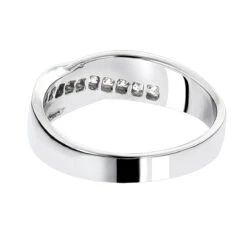 14K White Gold Men's Diamond Wedding Ring 1ct -Luxurman 14k gold mens diamond wedding ring 1ct p 27492 backwh
