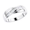 14K White Gold Men's Diamond Wedding Ring 1ct