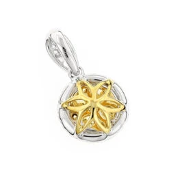 14K White Gold Natural Yellow Diamonds Ladies Circle Pendant 1 Carat -Luxurman 14k gold natural yellow diamonds ladies circle pendant 1 carat backwh
