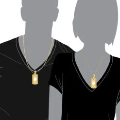 Customizable 14K Yellow Gold Oversized Diamond Dog Tag Pendant For Men 1 Carat -Luxurman 14k gold oversized diamond dog tag pendant 1 carat p 5827 bodye