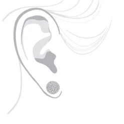 14K White Gold Pave Diamond Earrings For Men & Women 3/4ct Studs Real Diamonds -Luxurman 14k gold pave diamond earrings for men women 34ct studs real diamonds bodwh