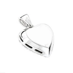 14K White Gold Pave Diamond Heart Pendant 2ct -Luxurman 14k gold pave diamond heart pendant 2ct p 27684 backwh
