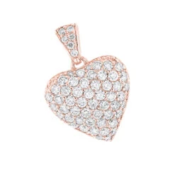 14K White Gold Pave Diamond Heart Pendant 2ct -Luxurman 14k gold pave diamond heart pendant 2ct p 27684 ro