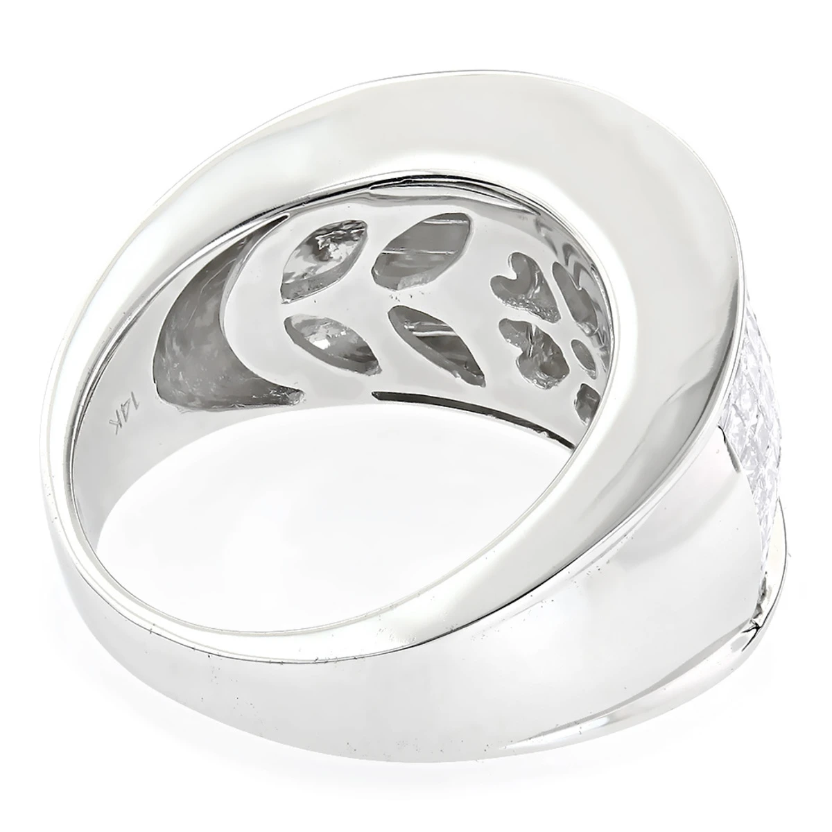 14K Yellow Gold Princess Cut Invisible Set Diamond Ring 3.16ct Wedding Band 4 14K Yellow Gold Princess Cut Invisible Set Diamond Ring 3.16ct Wedding Band - Image 4