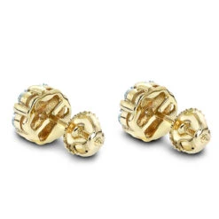 14K White Gold Prong Round Diamond Clusters Earrings 1ct Studs 9 14K White Gold Prong Round Diamond Clusters Earrings 1ct Studs -Luxurman 14k gold prong round diamond clusters earrings 100ct p 5812 backye