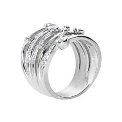 14K White Gold Right Hand Diamond Ladies Ring 1.23ct 6 14K White Gold Right Hand Diamond Ladies Ring 1.23ct -Luxurman 14k gold right hand diamond ladies ring 123ct p 29736 back white