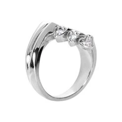 14K White Gold Right Hand Diamond Ring 0.20ct 6 14K White Gold Right Hand Diamond Ring 0.20ct -Luxurman 14k gold right hand diamond ring 020ct p 29766 back white
