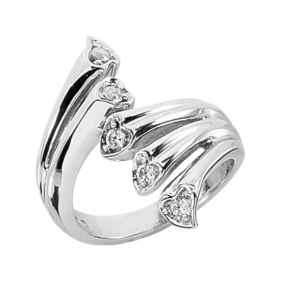 14K White Gold Right Hand Diamond Ring 0.20ct 1 14K White Gold Right Hand Diamond Ring 0.20ct