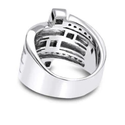 14K White Gold Right Hand Diamond Ring 1.16ct 9 14K White Gold Right Hand Diamond Ring 1.16ct -Luxurman 14k gold right hand diamond ring 116ct p 29762 backwh