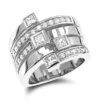 14K White Gold Right Hand Diamond Ring 1.16ct