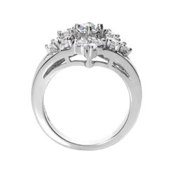 14K White Gold Right Hand Ladies Diamond Ring 0.95ct 6 14K White Gold Right Hand Ladies Diamond Ring 0.95ct -Luxurman 14k gold right hand ladies diamond ring 095ct p 29769 back white