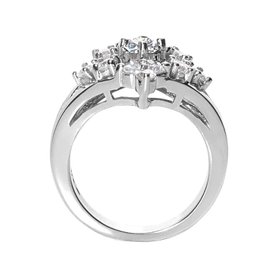 14K White Gold Right Hand Ladies Diamond Ring 0.95ct 3 14K White Gold Right Hand Ladies Diamond Ring 0.95ct - Image 3